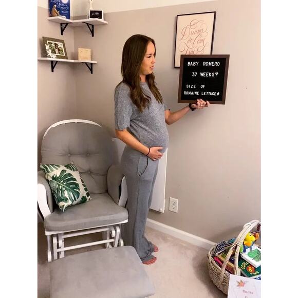 Monrow Maternity Dolman Jumpsuit in Gray Size Large - Picture 2 of 10